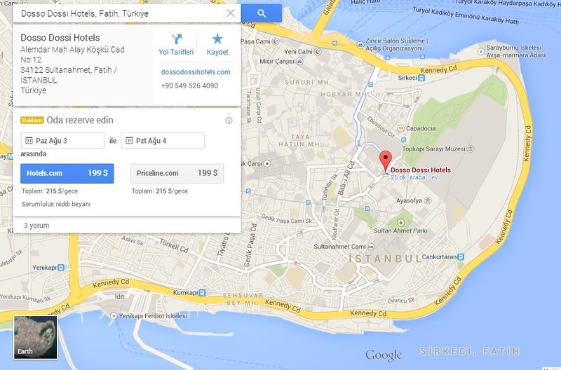 Dosso Dossi Hotel Oldcity | Alemdar Mh Alaykosku 12 34110 /Istanbul | +90 212 526 40 90