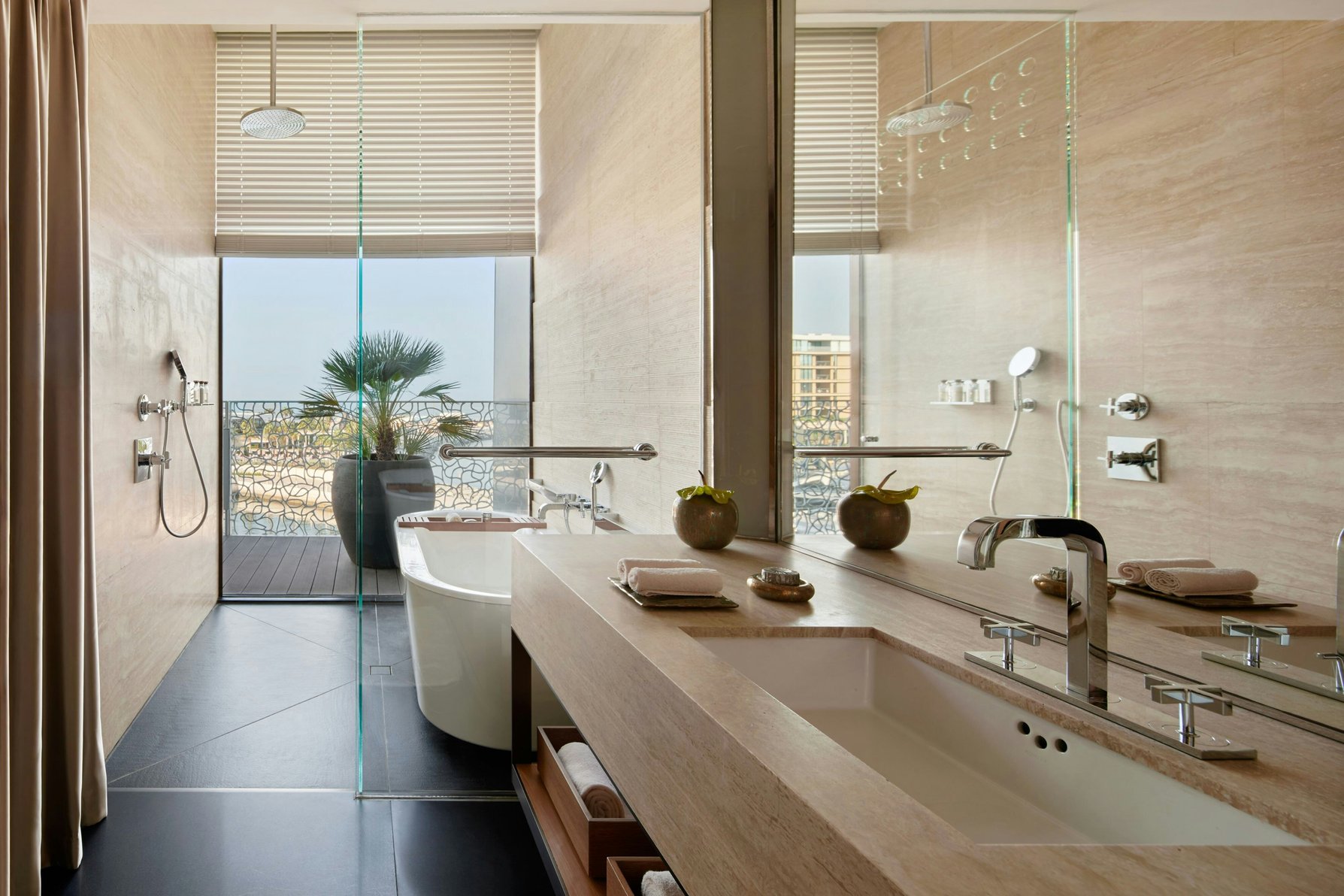 Bulgari Resort Dubai Room Type - Deluxe Room, Guest room, 2 Queen, Beach view, Balcony