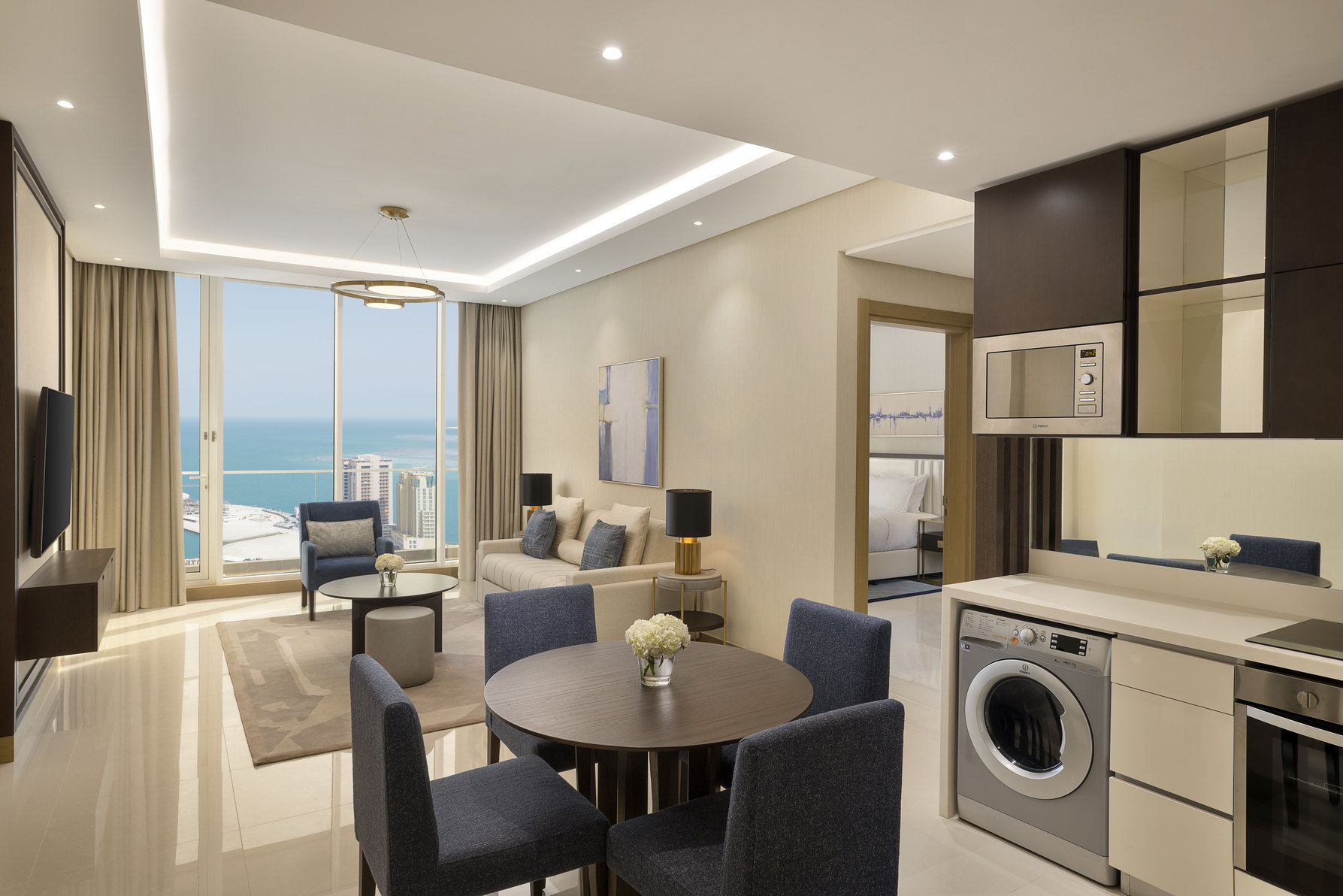 Hilton Bahrain City Centre Hotel & Residences Room Type - KING 1 BDRM STE SEA -BALC