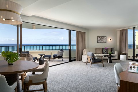 Oceanfront suite blending style and comfort