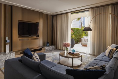 Jumeirah Beach Hotel Family Garden Suite Living Room Terrace View
