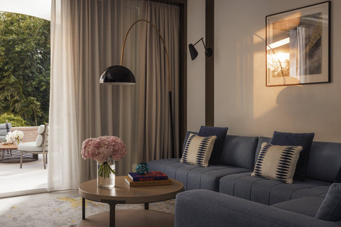 Jumeirah Beach Hotel Family Garden Suite Living Room Terrace