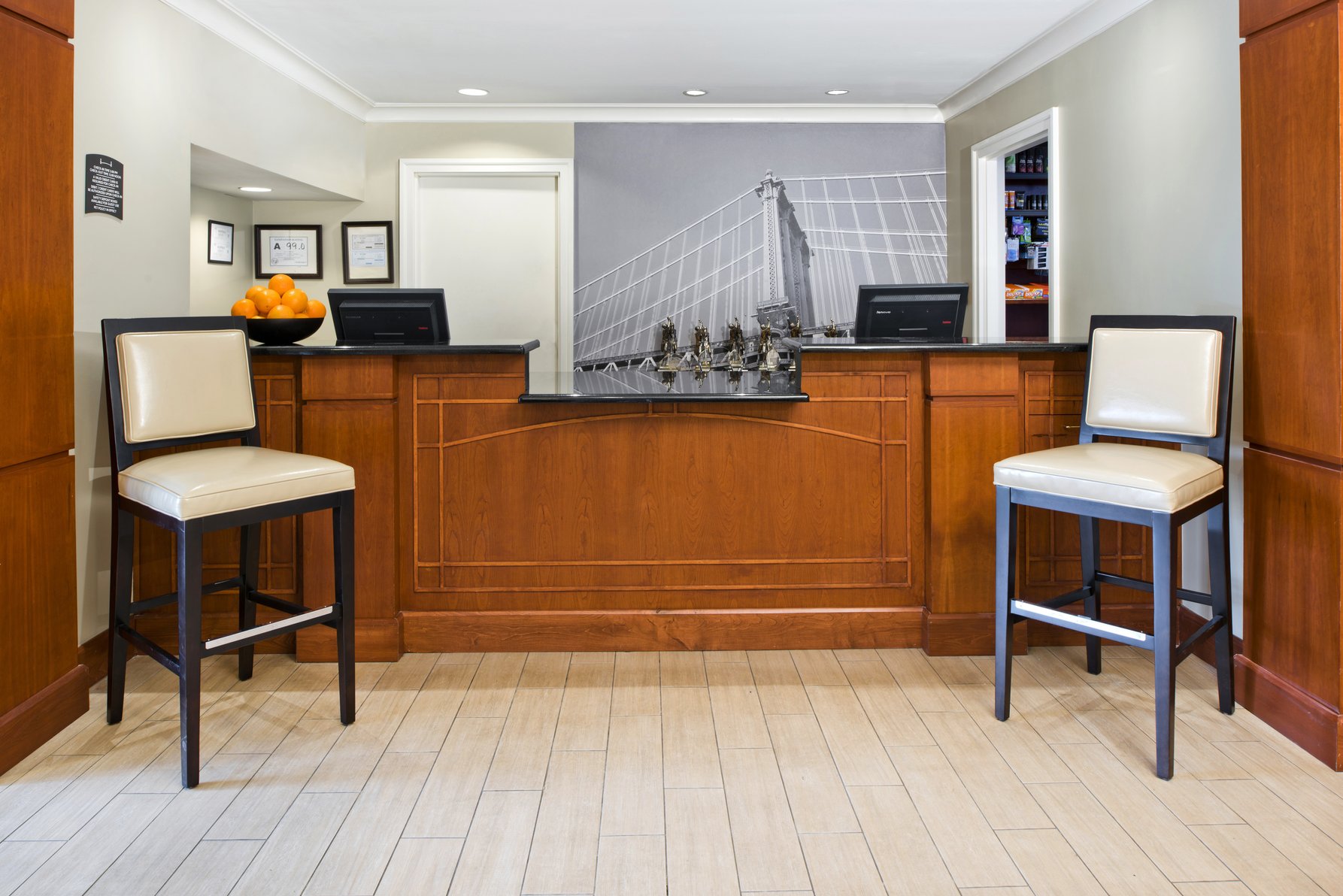 Schedule shuttle services at the Front Desk