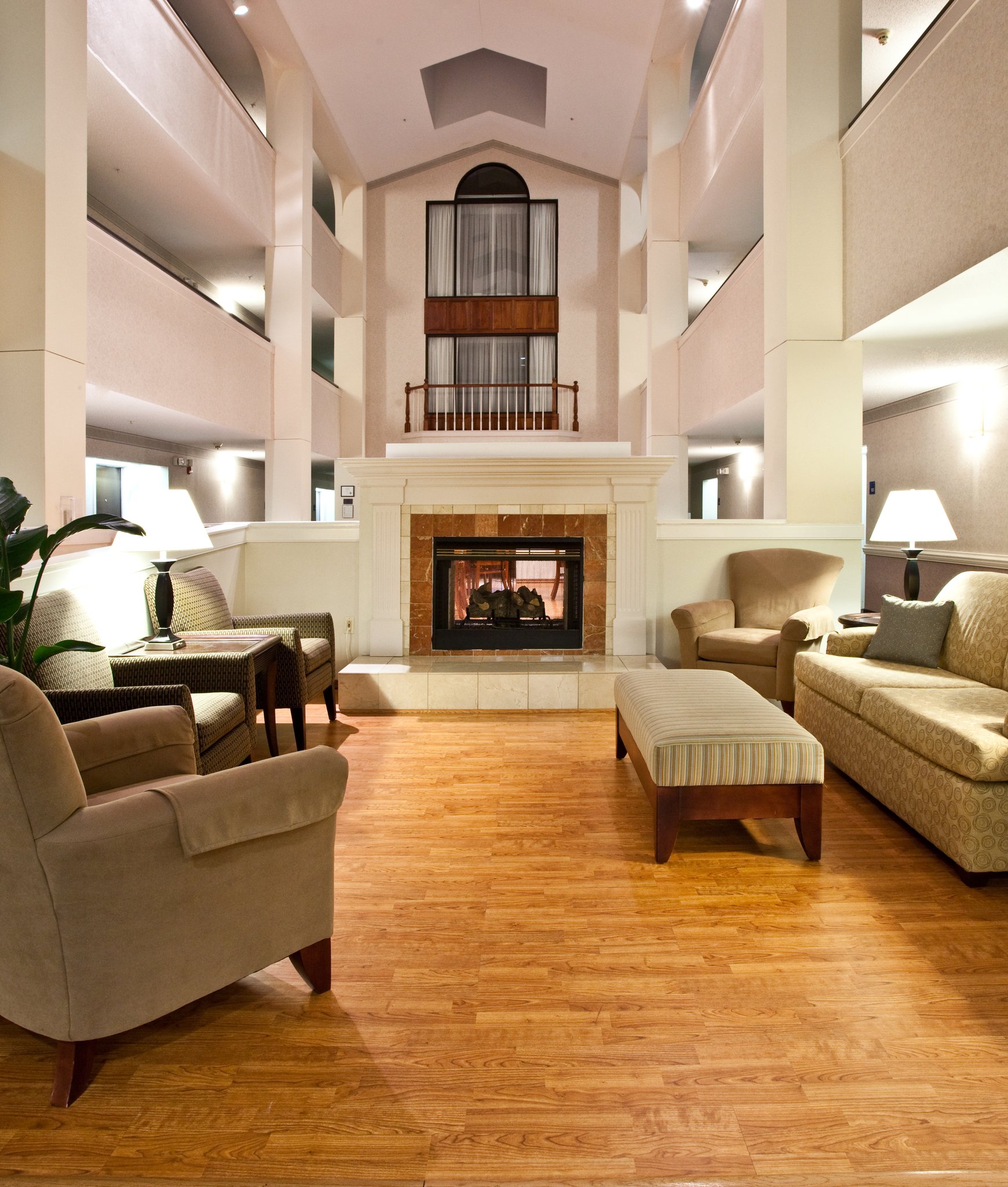 Warm and inviting lobby for relaxing or checking emails