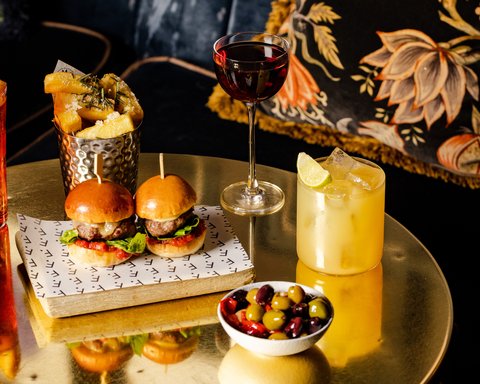 Choose from a range of delicious snacks to accompany your drinks.