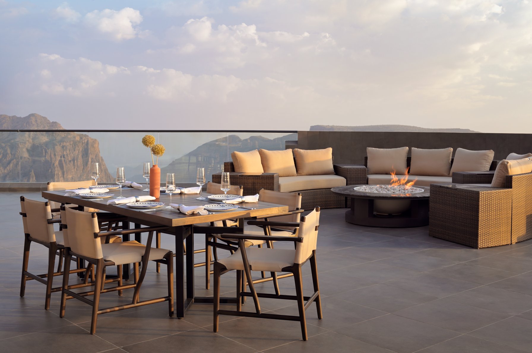 Hotel Indigo JABAL AKHDAR RESORT & SPA Room Type - Two-Bedroom Suite with Canyon View/Terrace Access/Fireplace Hotel Indigo JABAL AKHDAR RESORT & SPA Room Type - Two-Bedroom Suite with Canyon View/Terrace Access/Fireplace