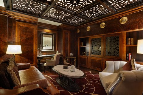 private wooden Study room at Al Hosn suite