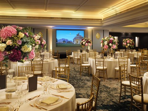 Our grand ballroom can seat up to 750 people in a banquet layout.