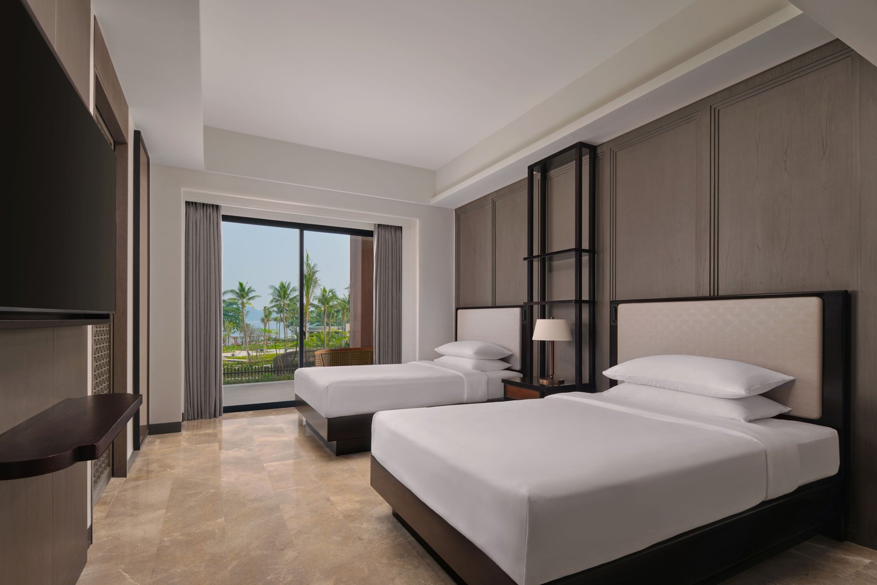 Lampung Marriott Resort & Spa Room Type - Premium Double Spa, Guest room, 2 Double, Ocean facing view, Ground floor, Garden level, Tub