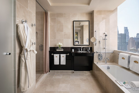 New York Hudson River View Ada Room Bath
