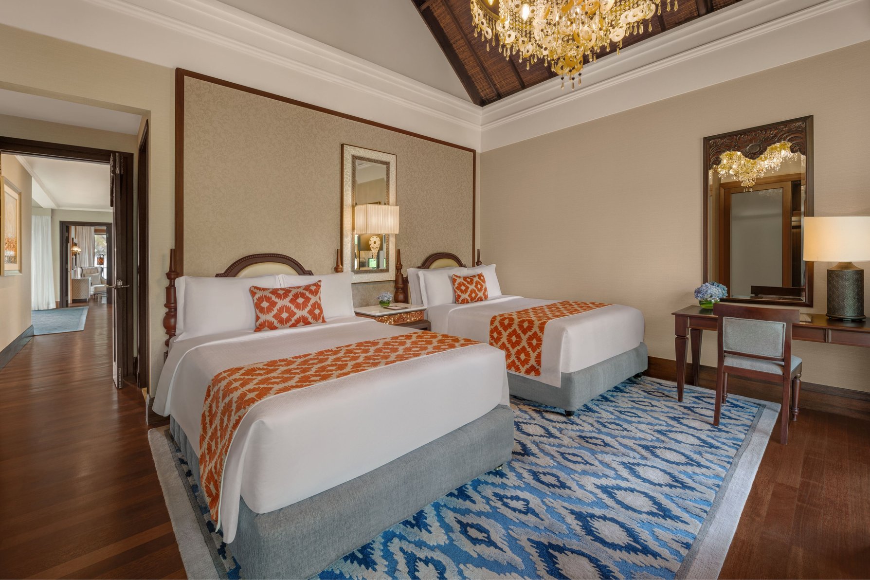 The St. Regis Bali Resort Room Type - The Strand Residence, 3 Bedroom Villa, Bedroom 1: 1 King, Bedroom 2: 1 King, Bedroom 3: 2 Double