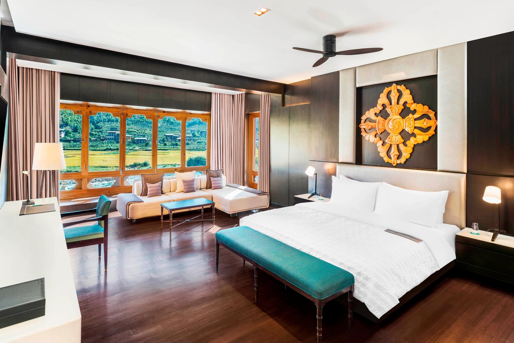 Le Meridien Paro, Riverfront Room Type - Grand Deluxe, Suite, 1 King, Sofa bed, River view, Away from elevator