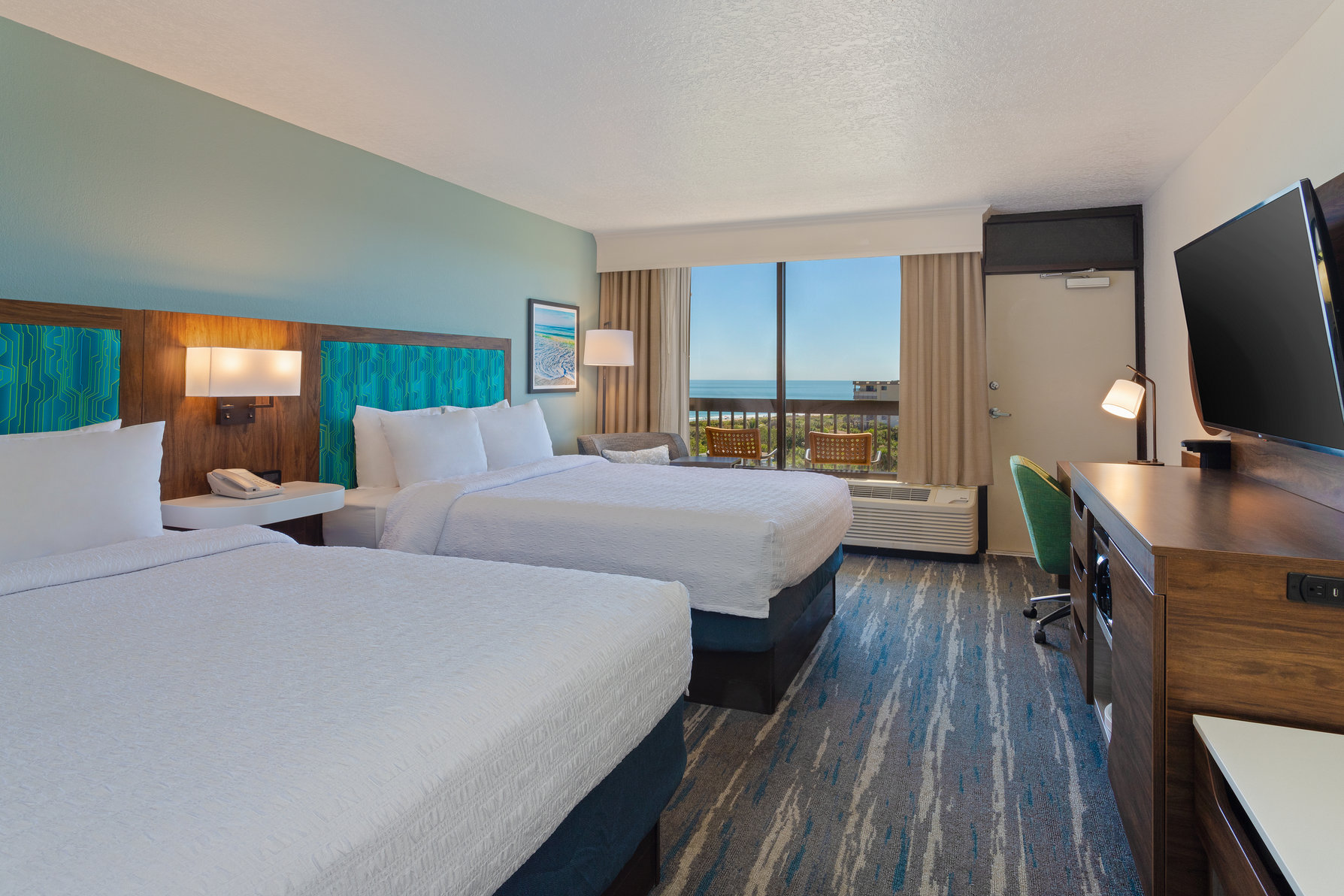 Hampton Inn Cocoa Beach Room Type - 2 QUEEN, BALC,VIEW N S