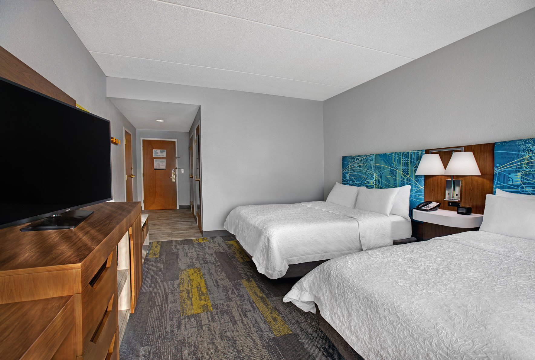 Hampton Inn Suites Augusta West Room Type - 2DBL MOB HEAR ACC W TUB NS
