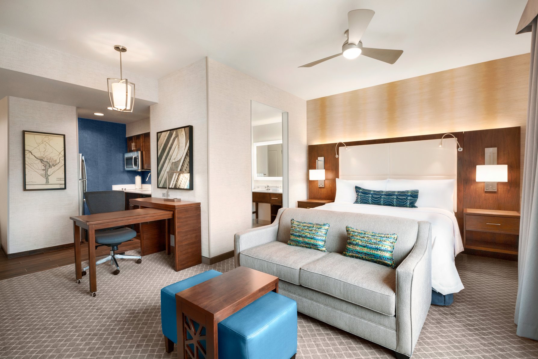 Homewood Suites by Hilton Arlington Rosslyn Key Bridge Room Type - 1 KING STUDIO SUITE NOSMOK