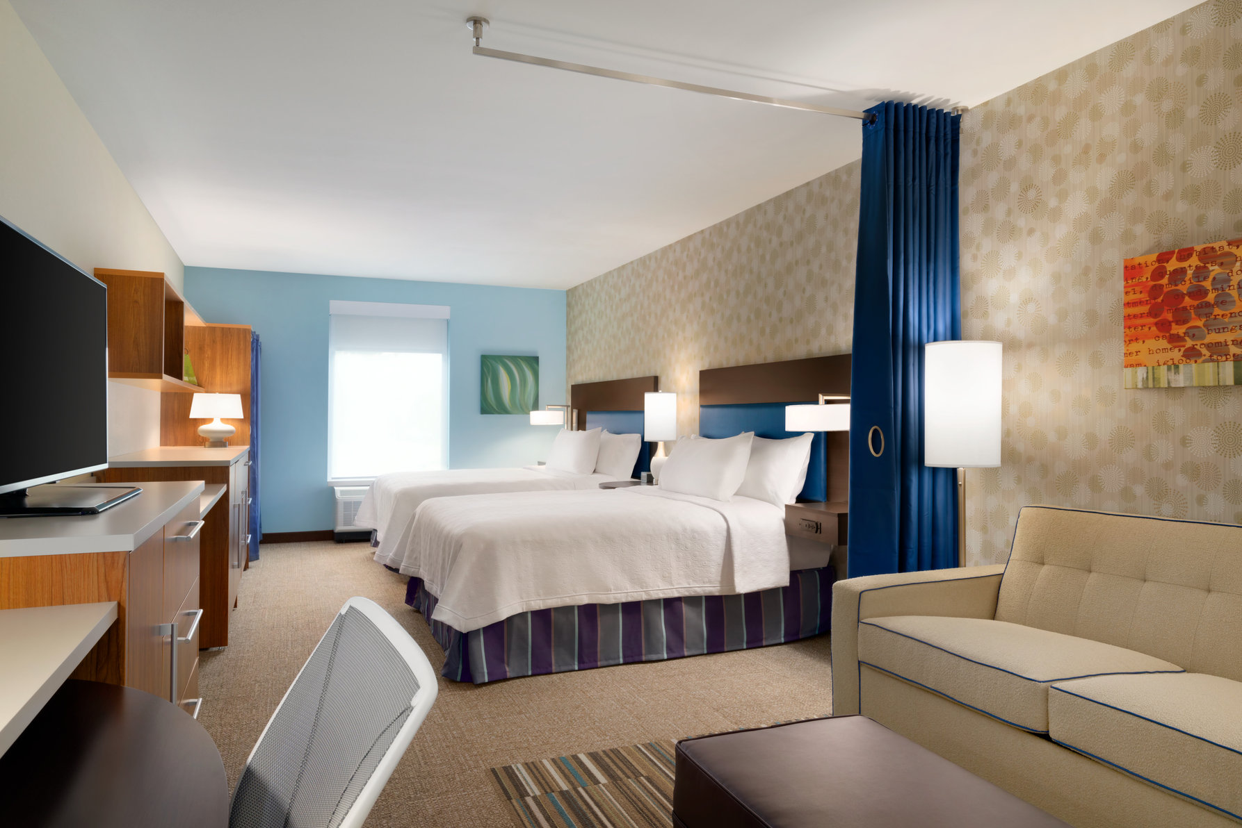 Home2 Suites by Hilton Joliet/Plainfield Room Type - 2 QN BEDS STUDIO NONSMOK