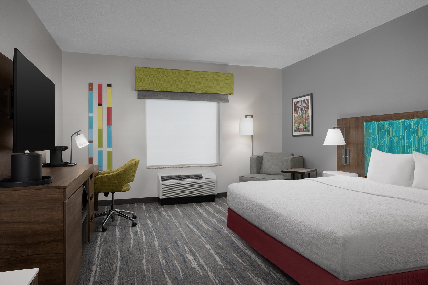 Hampton Inn & Suites Durham North I-85 Room Type - 1KG MOB HEAR ACC RI-SHW NS