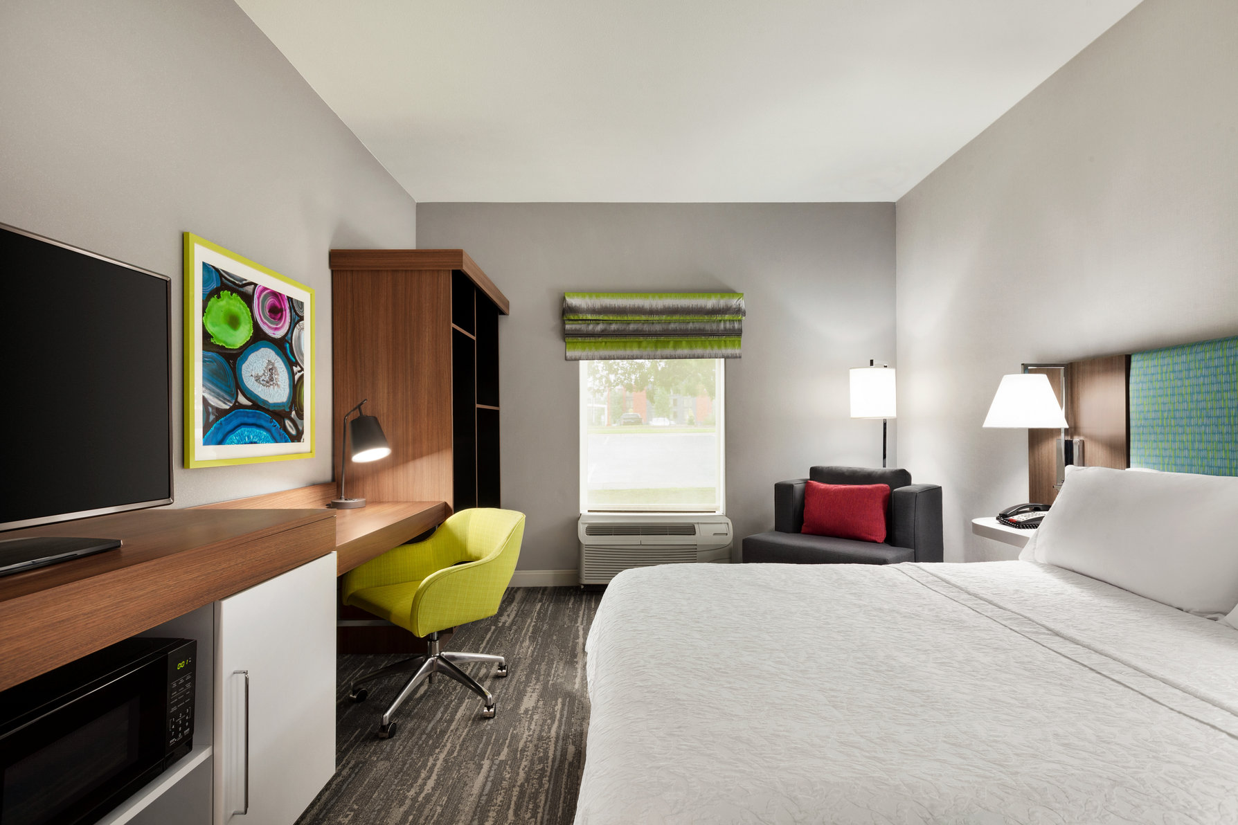 Hampton Inn Oklahoma Cty-I-40 E.(Tinker AFB) Room Type - 1 QN MOB HEAR ACC TUB NS