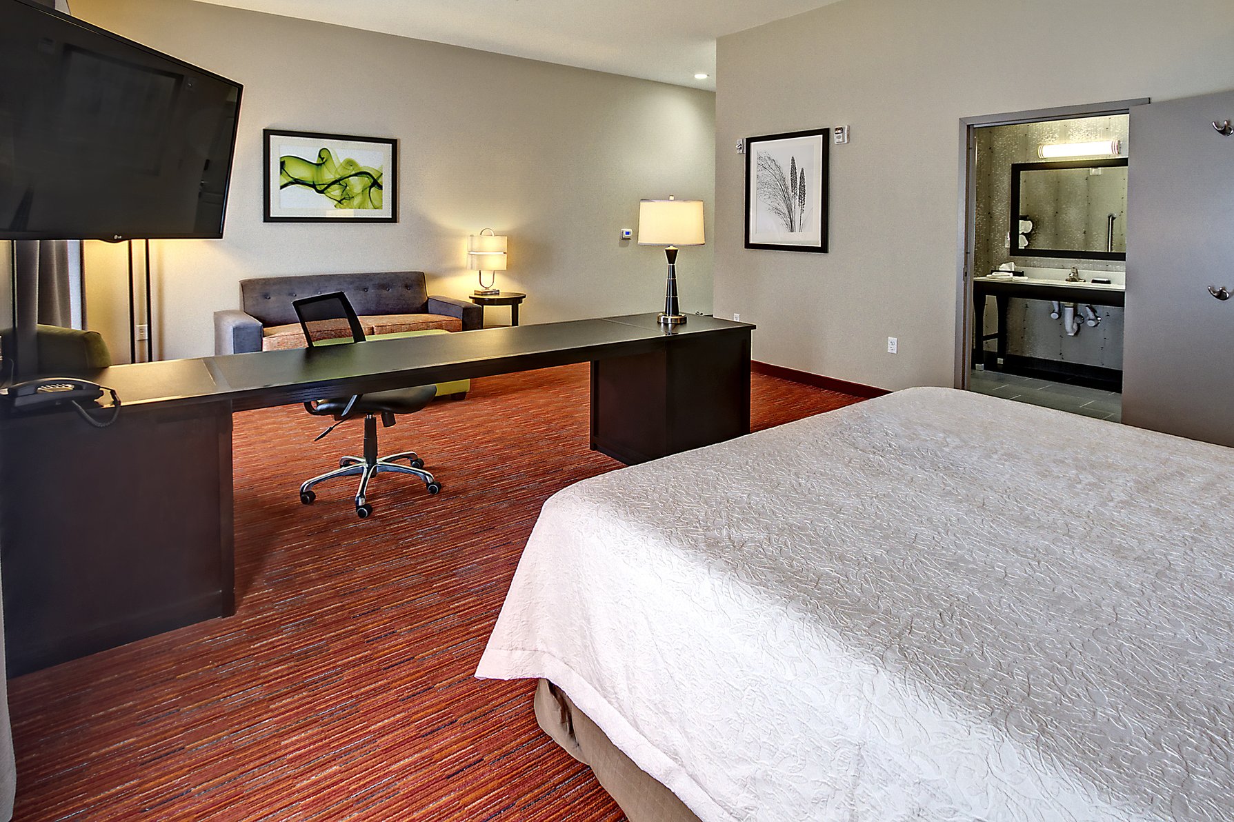 Hampton Inn & Suites by Hilton Ada Room Type - 1KN STDO MIC FRIDG WTBR NS