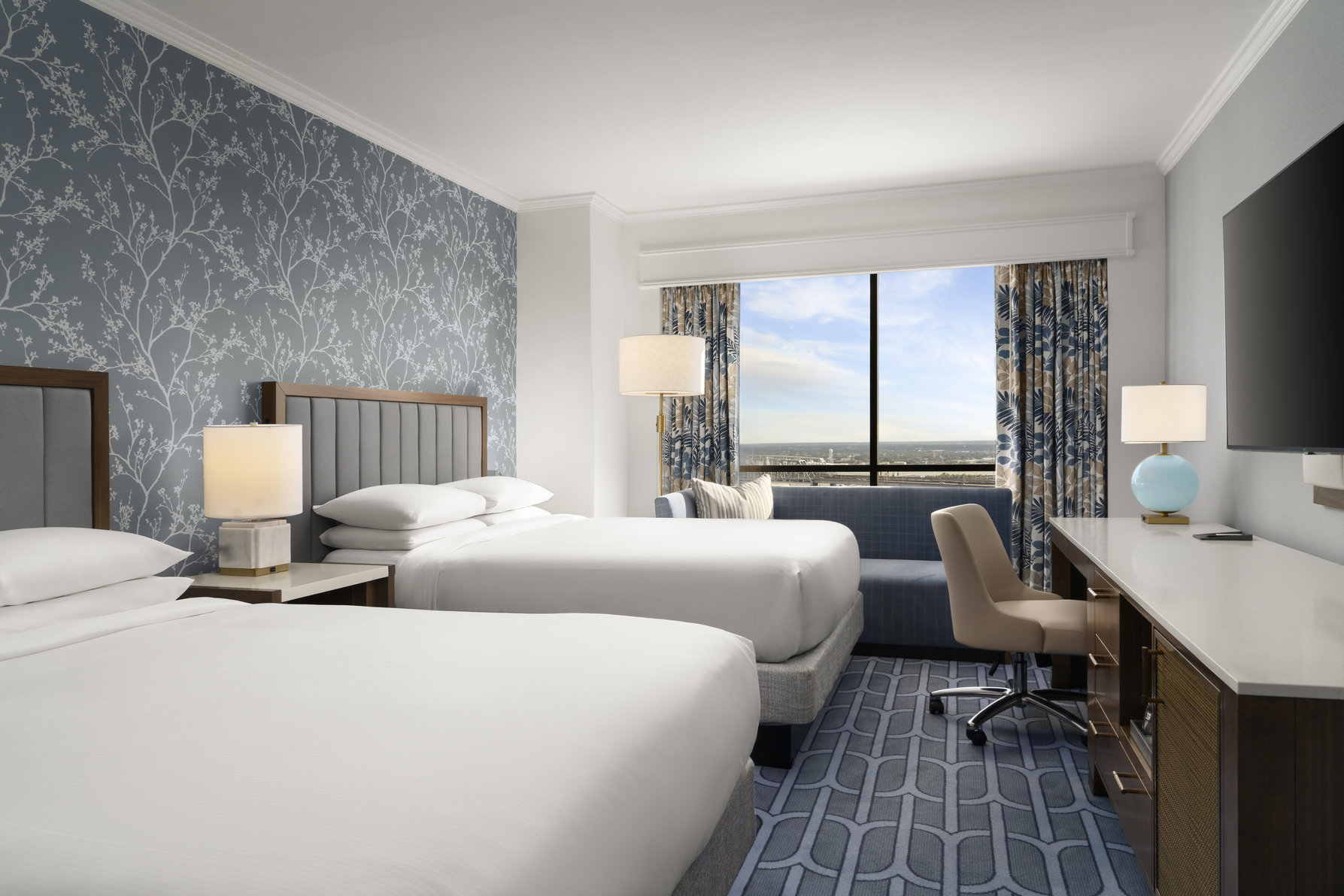 Hilton New Orleans Riverside Room Type - DELUXE 2 QUEEN BEDS