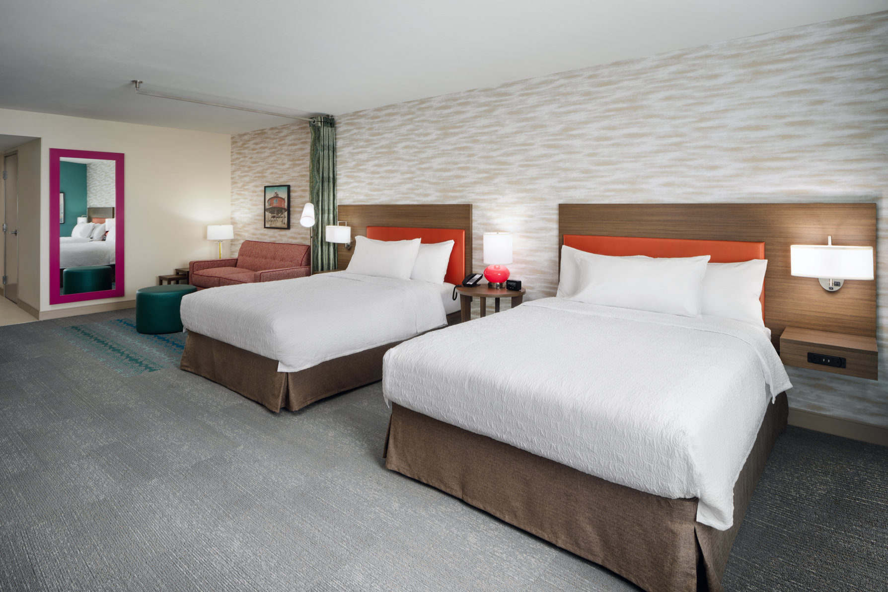 Home2 Suites by Hilton Towson Room Type - 2QUEEN ACC TUB STUDIO STE