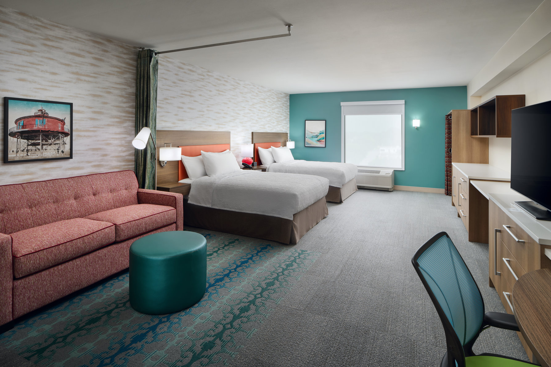 Home2 Suites by Hilton Towson Room Type - 2QN ACC RI SHWR STUDIO STE