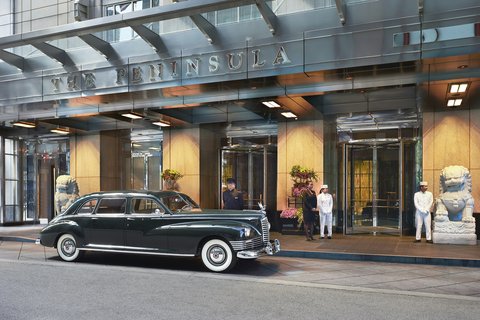 Hotel Exterior with Packard