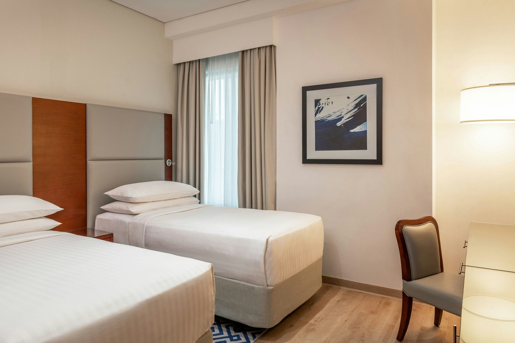 Sheraton The Walk Dubai Room Type - 2 Bedroom Suite, Bedroom 1: 1 King, Bedroom 2: 2 Twin, Partial sea view, Balcony