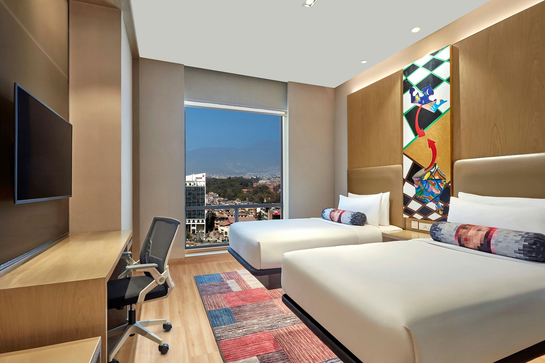 Aloft by Marriott Kathmandu Thamel Room Type - Urban Twin Room, Club level, Guest room, 2 Twin, Mountain view