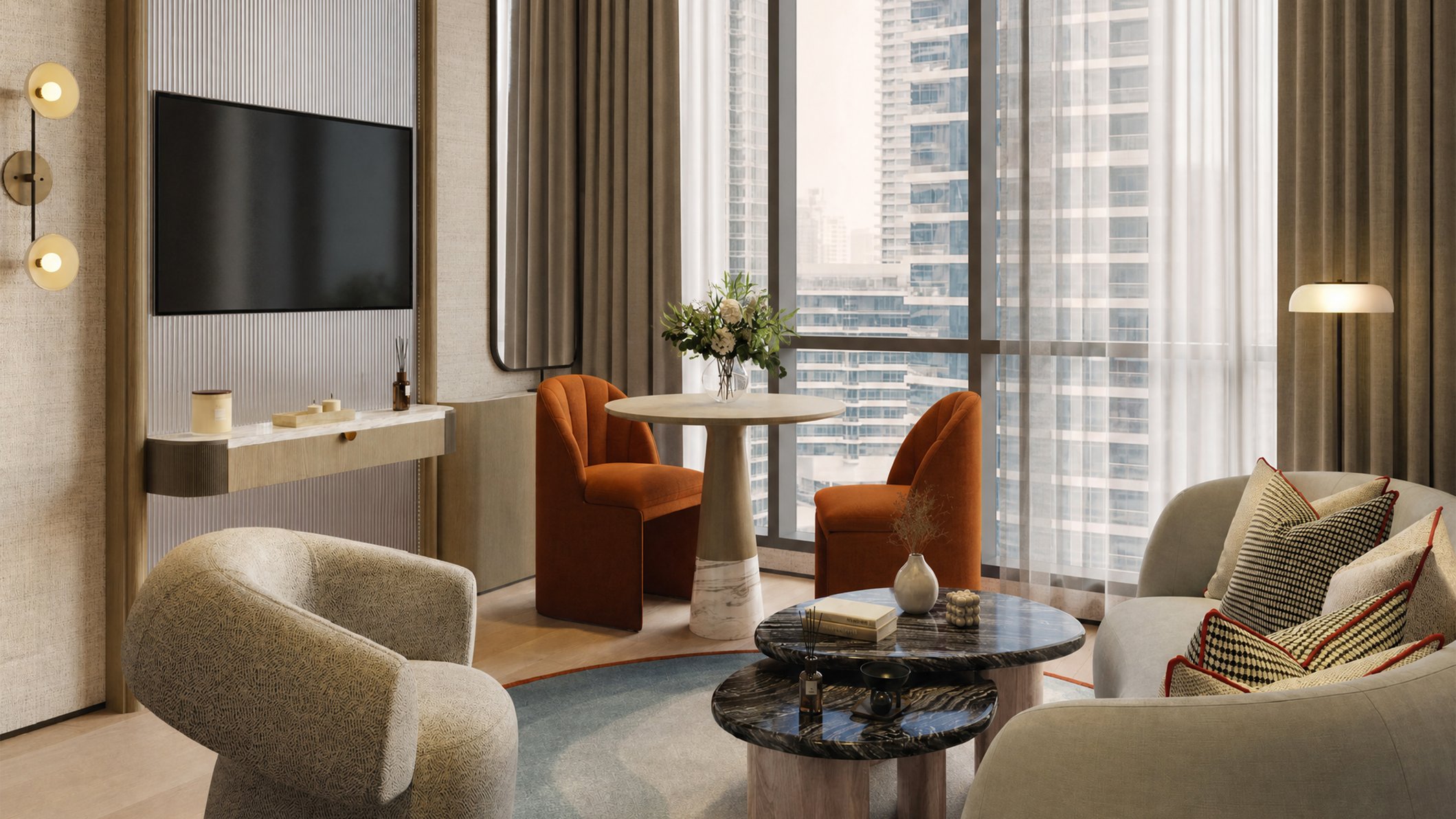 InterContinental DUBAI MARINA Room Type - Junior Suite, 1 King Bed, Club Lounge Access