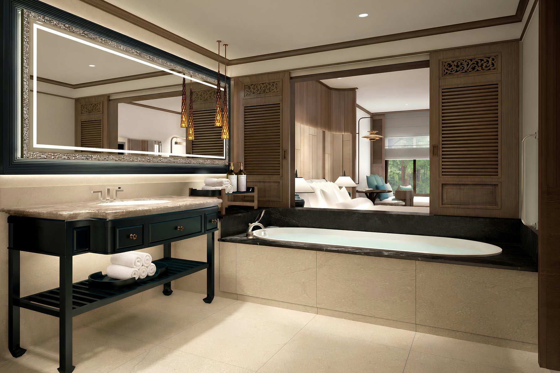 JW Marriott Phuket Resort & Spa Room Type - Premium Deluxe Garden, Guest room, 1 King, Balcony