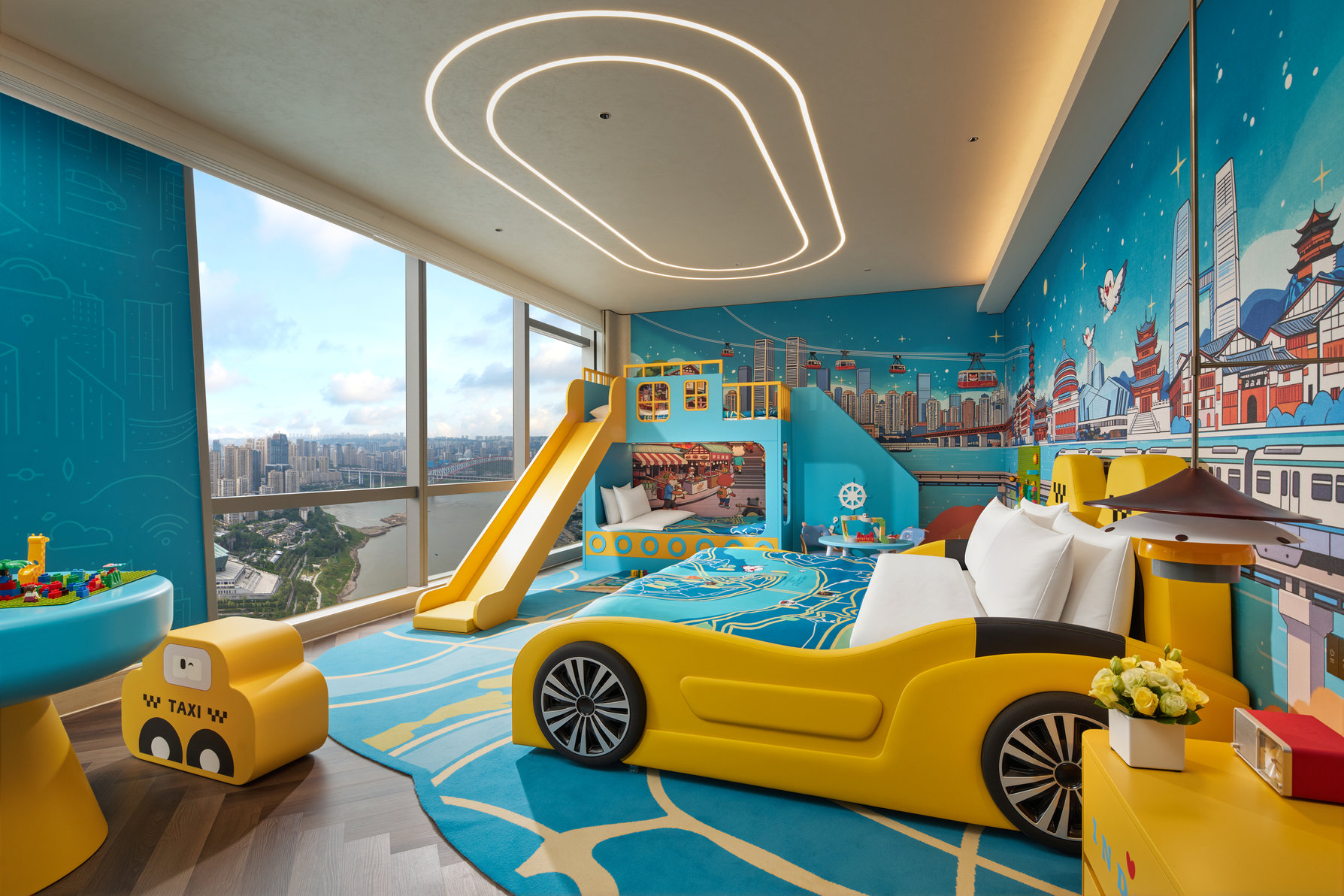 Hotel Indigo CHONGQING CHAOTIANMEN by IHG Room Type - 1 King and 1 Bunk Suite River View
