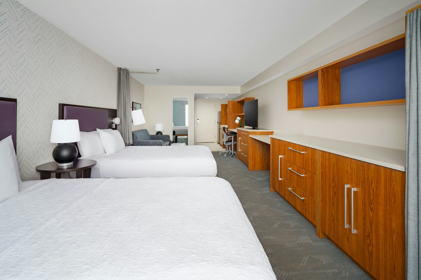 Home2 Suites by Hilton Champaign Urbana Room Type - 2QN HEARING ACC STUDIO NS
