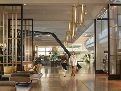 Unwinding in our newly-renovated lobby, perfect for families