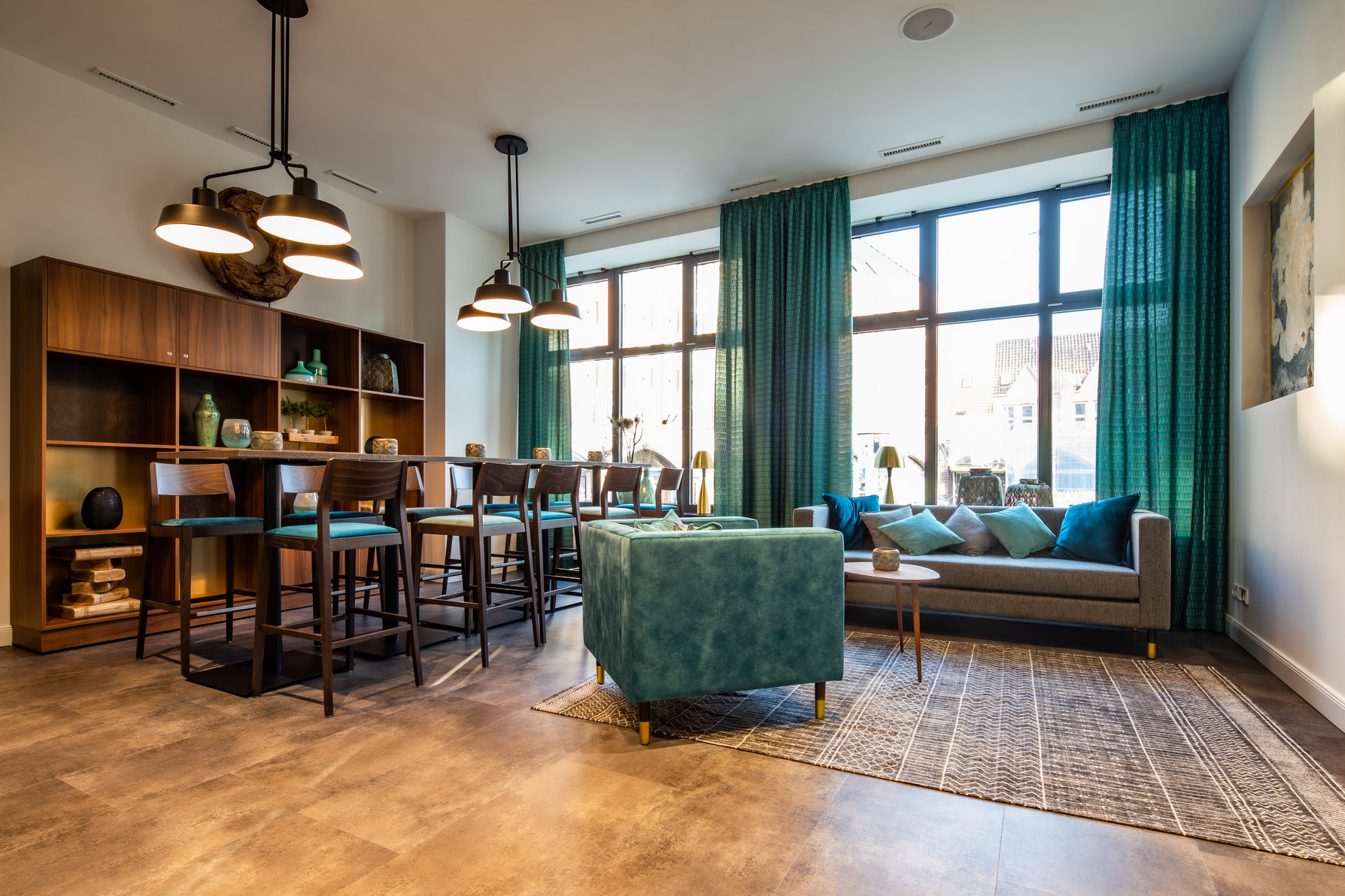 Relax in our Living Lobby or use its co-working space with WiFi
