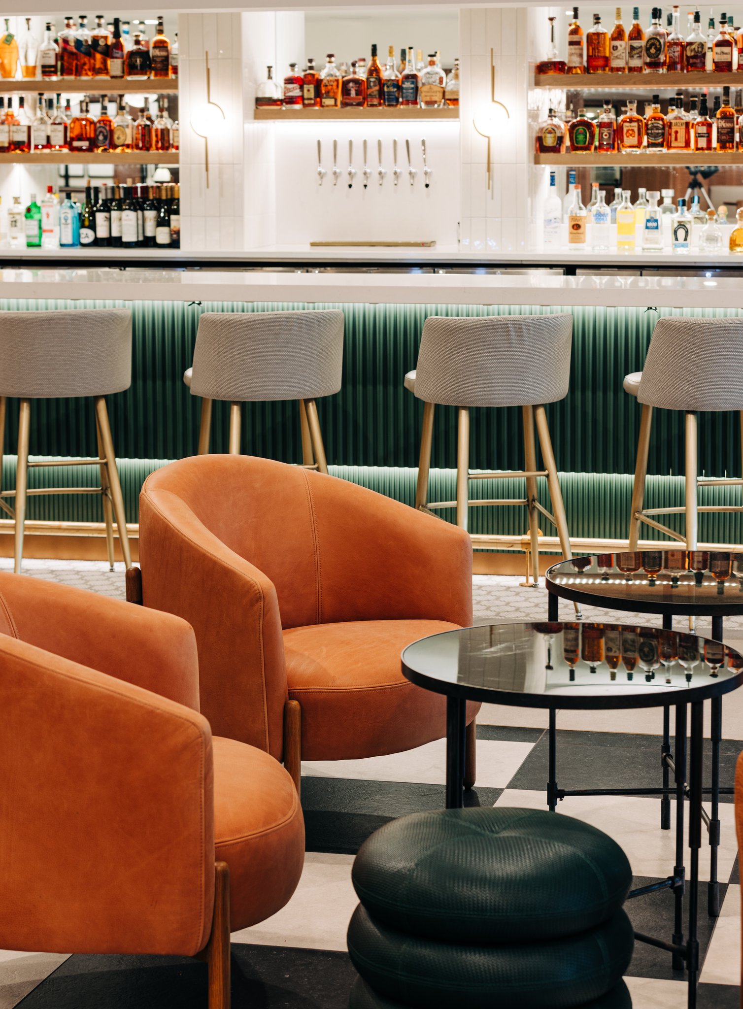 Elegant and cozy bar seating at Al's Table.