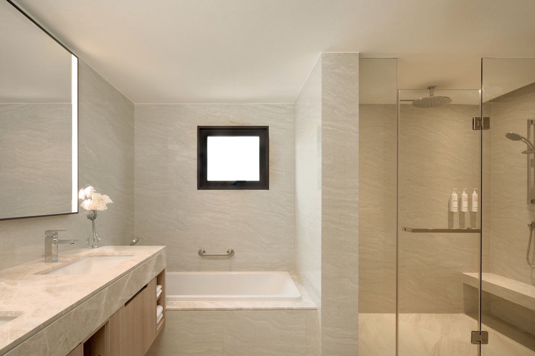 Marriott Executive Apartments Bangkok, Sukhumvit 50 Room Type - 2 Bedroom Suite, Bedroom 1: 1 King, Bedroom 2: 1 Queen, City view, Balcony