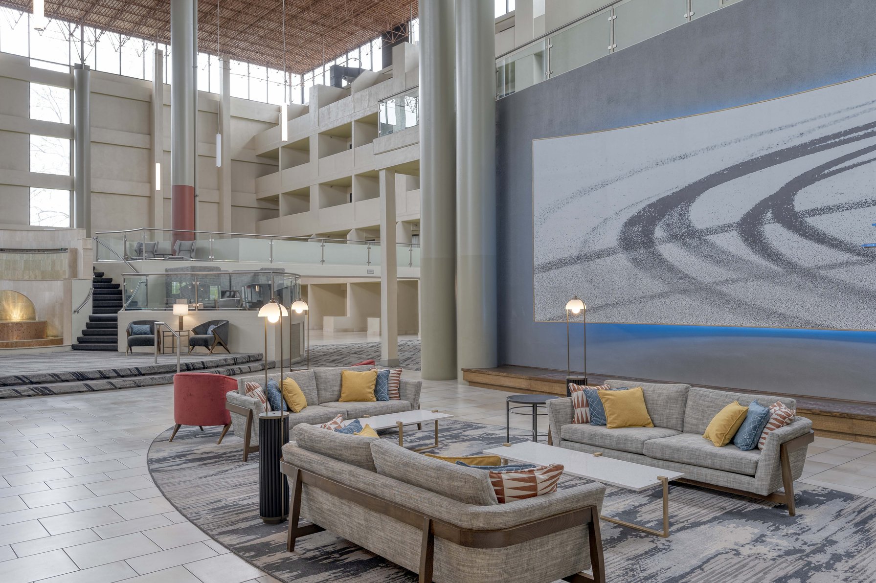 Fun & Functional - the atrium can be configured for events & more