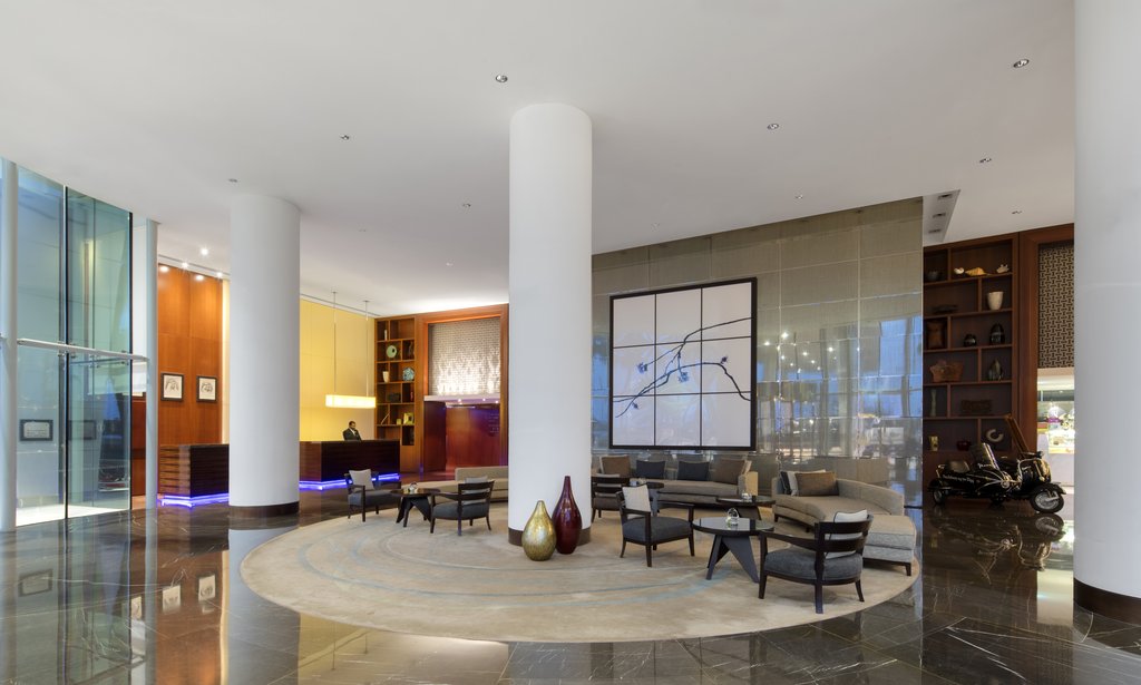 Step in to our elegantly designed, bright, and spacious lobby 