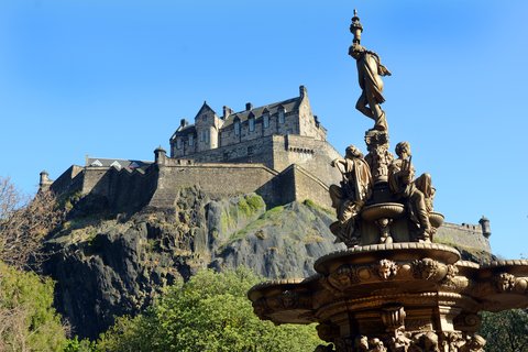 Iconic Edinburgh castle is just a stone's throw from our hotel.