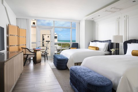 Double/Double Partial Ocean View Club Guest Room