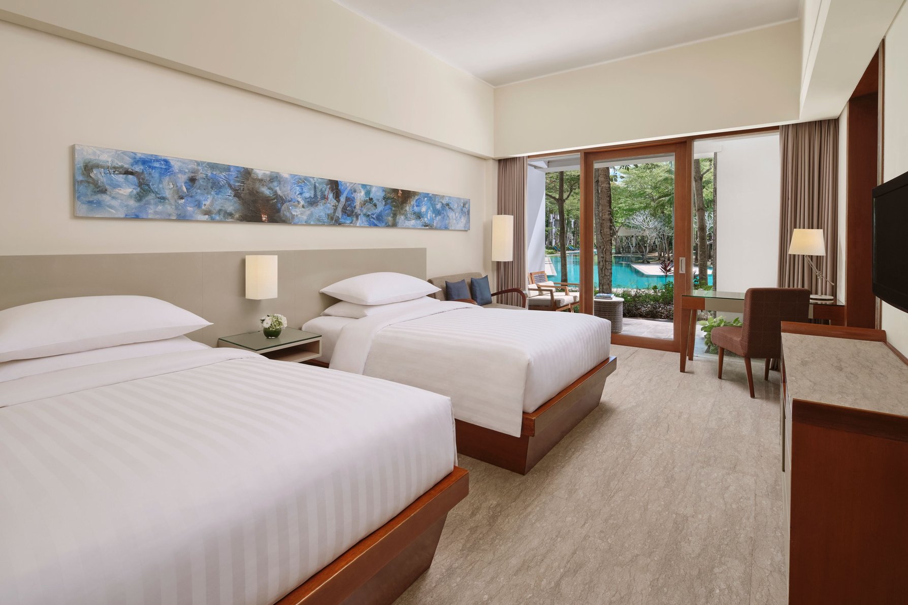 Courtyard by Marriott Bali Nusa Dua Resort Room Type - Deluxe Pool Terrace, Guest room, 2 Double, Pool view