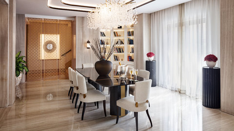 Jumeirah Dar Al Masyaf Malakiya Villas Royal Malakiya Villa Dining Area