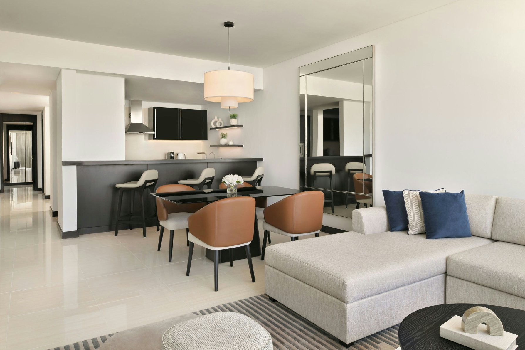 Sheraton Grand Hotel, Dubai Room Type - 3 Bedroom Apartment, Bedroom 1: 1 King, Bedroom 2: 1 King, Bedroom 3: 2 Twin Sheraton Grand Hotel, Dubai Room Type - 3 Bedroom Apartment, Bedroom 1: 1 King, Bedroom 2: 1 King, Bedroom 3: 2 Twin
