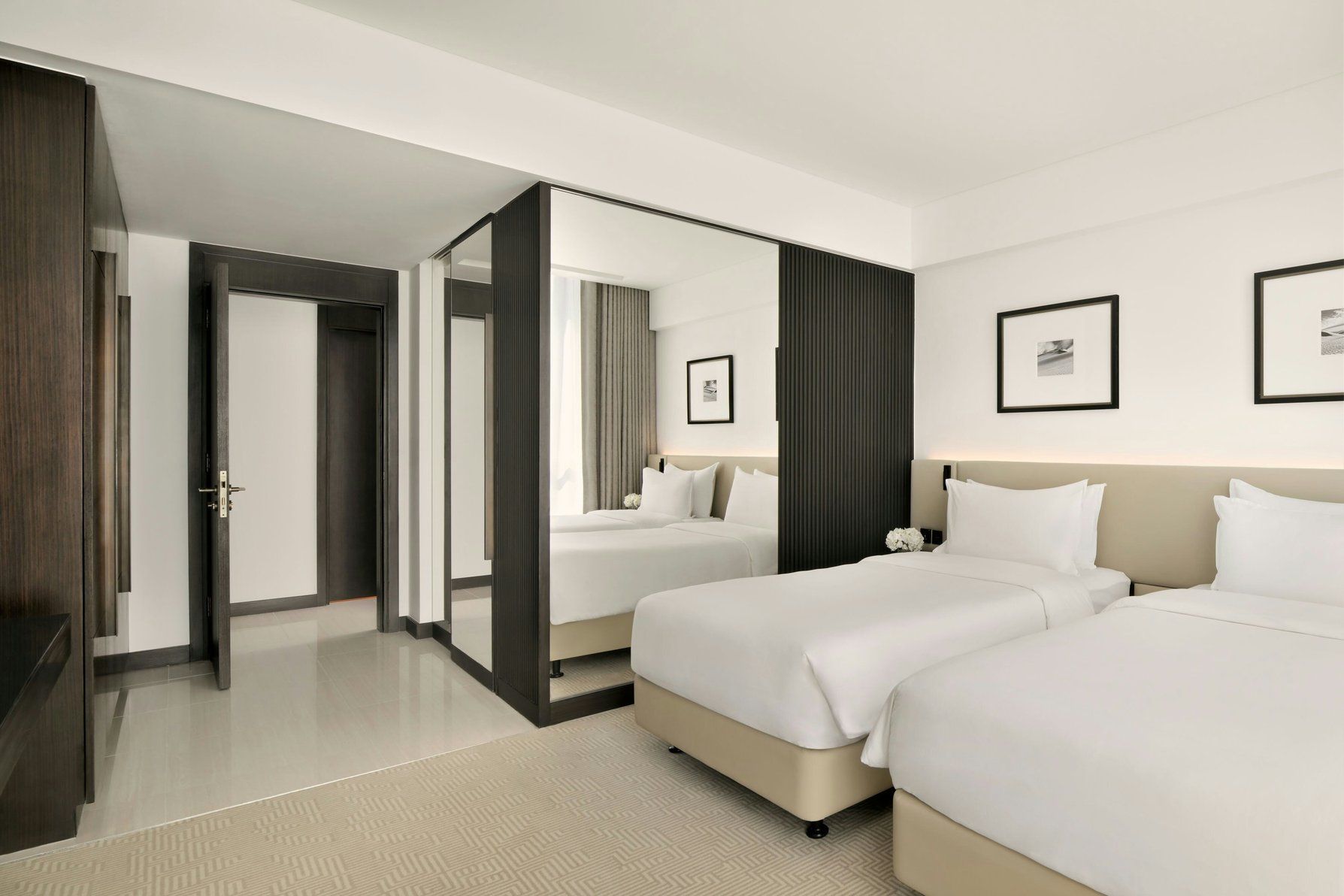 Sheraton Grand Hotel, Dubai Room Type - 2 Bedroom Apartment, Bedroom 1: 1 King, Bedroom 2: 2 Twin