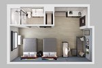 2 Queen Studio Suite Walk In Shower