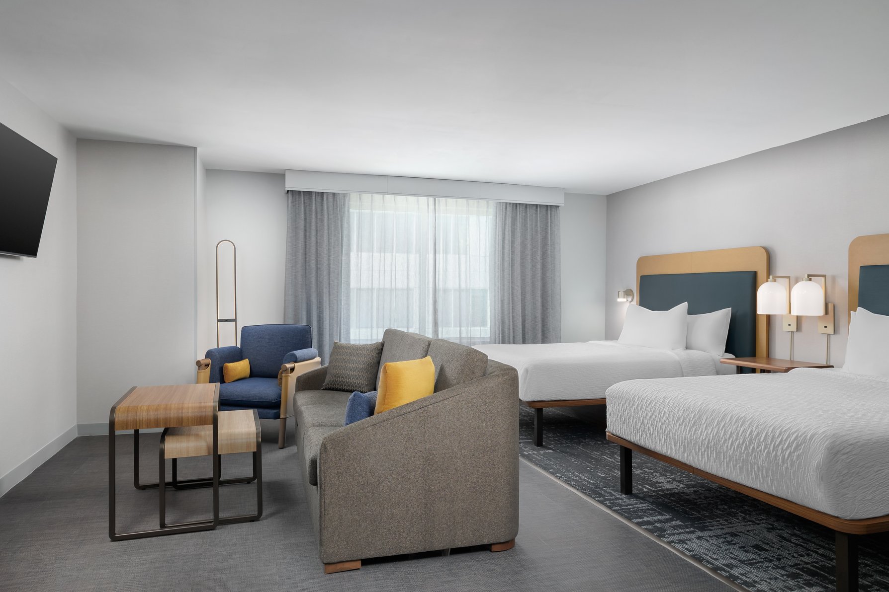 Homewood Suites By Hilton Newport Cincinnati Room Type - 2QUEEN MB ACC RI SHWR STDO