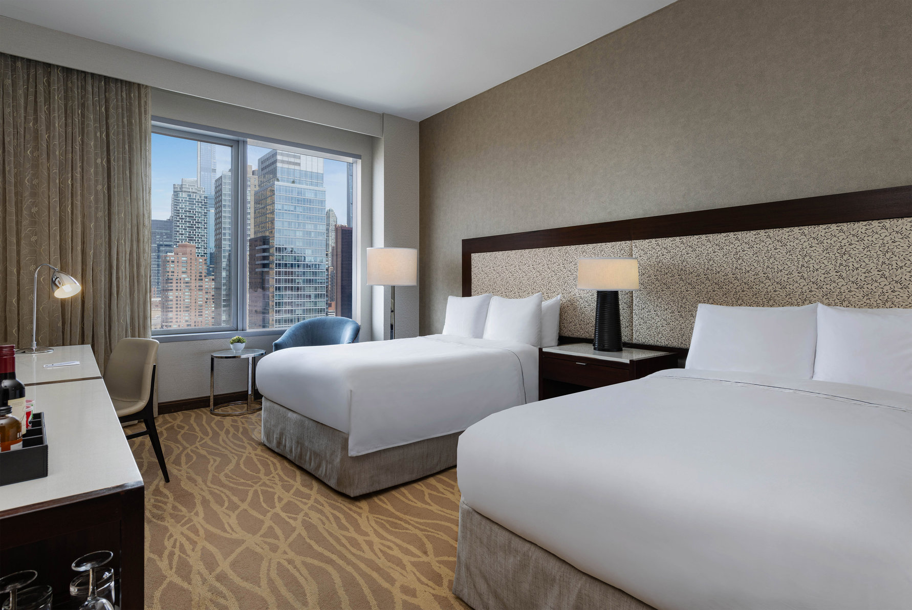InterContinental - New York Times Square Room Type - 2 Double Premium Midtown View InterContinental - New York Times Square Room Type - 2 Double Premium Midtown View