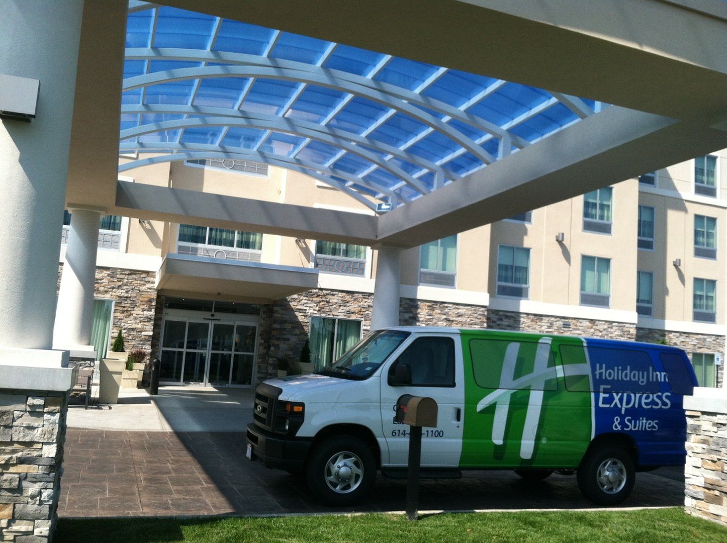 Main Entrance and Shuttle Van