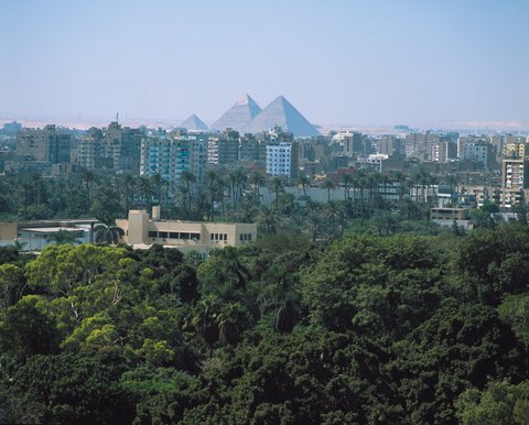 View of the pyramid in day.